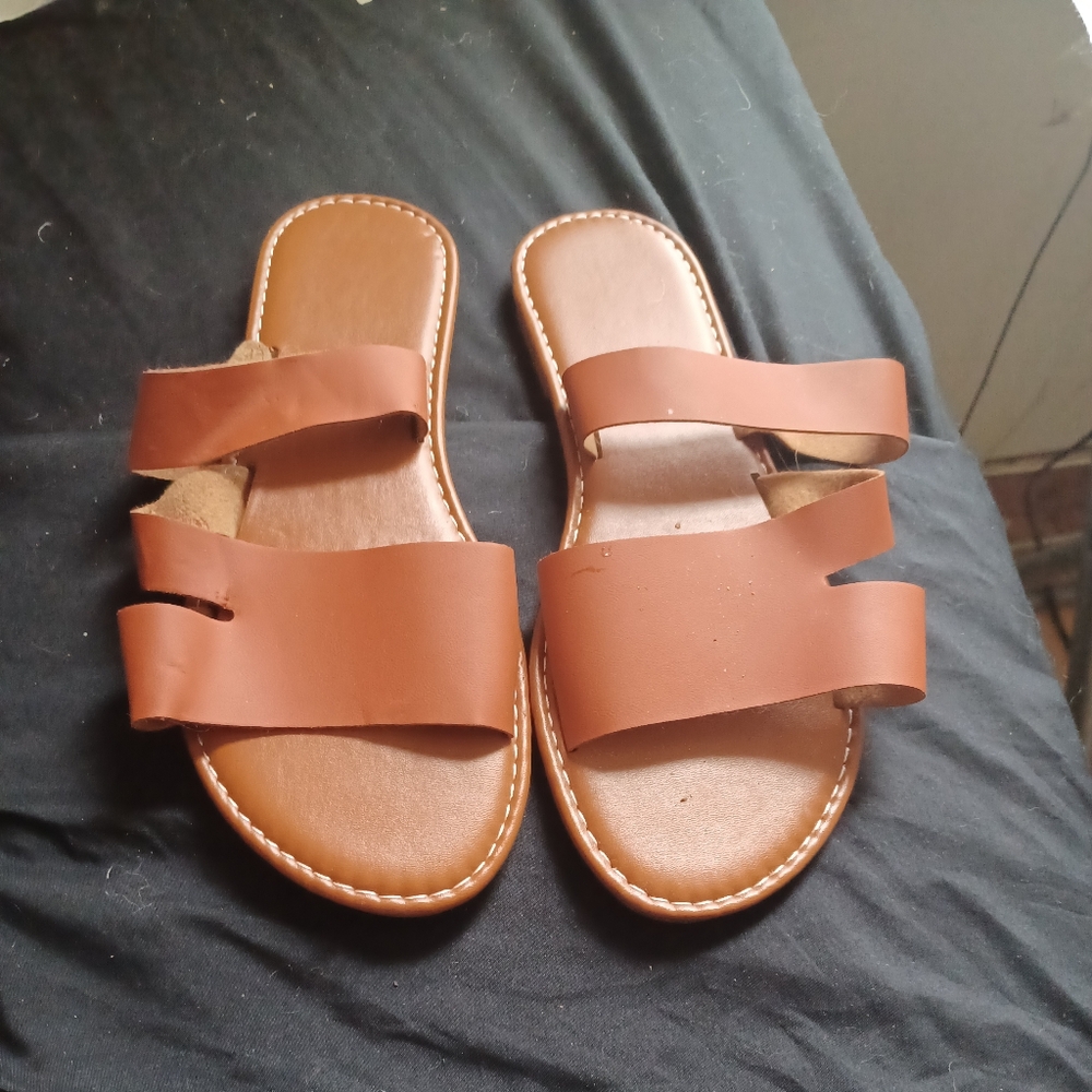 Brown Leather Women's Sandals